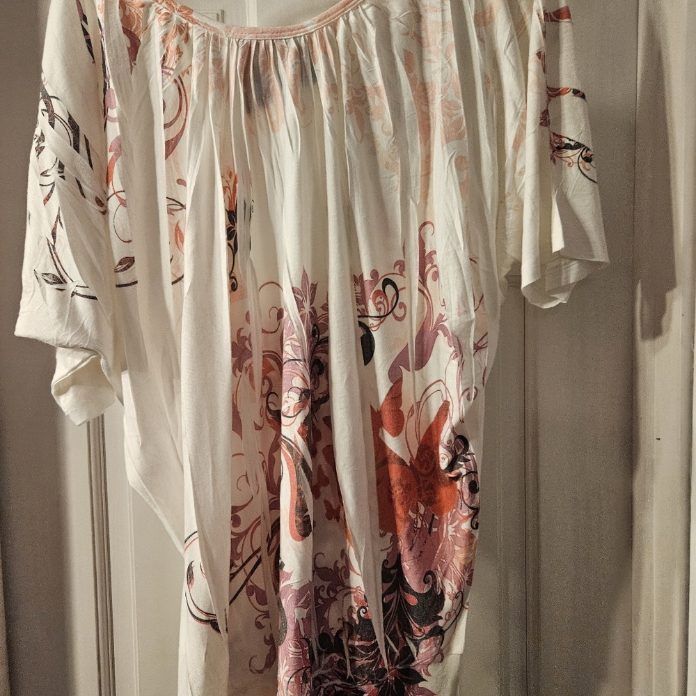 2 Floral Print Flowing Top/dress Size M